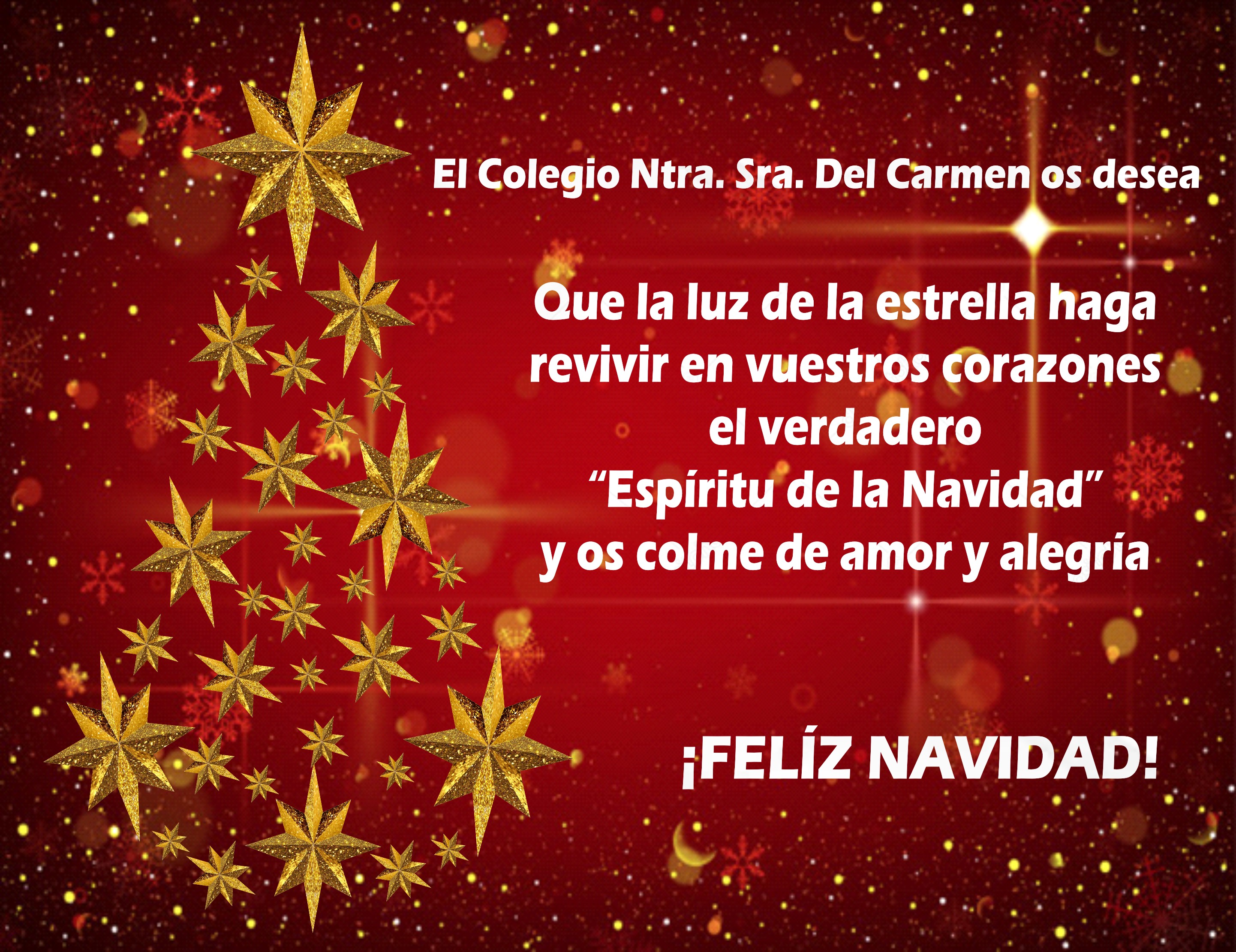 Feliz Navidad y Prospero Año Nuevo | Colegio Ntra. Sra. del Carmen